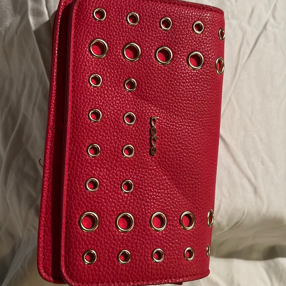 Bebe red leather wallet